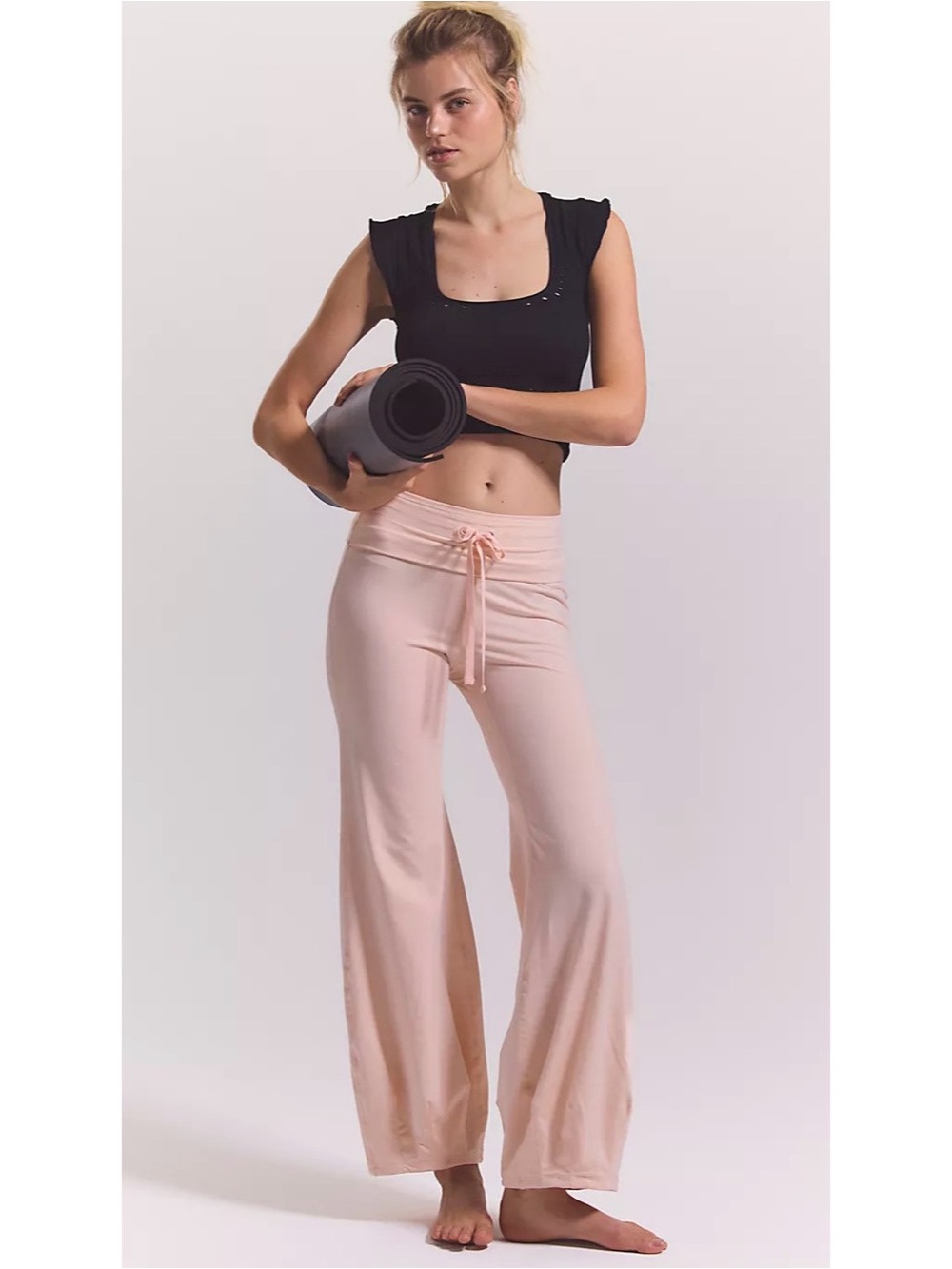 Women's Soft Wide-Leg Lounge Pants - Blush Pink
